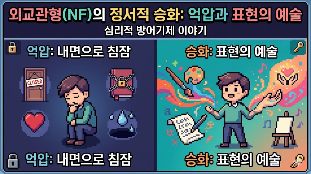 외교관형(NF)의 정서적 승화: 억압과 표현의 예술