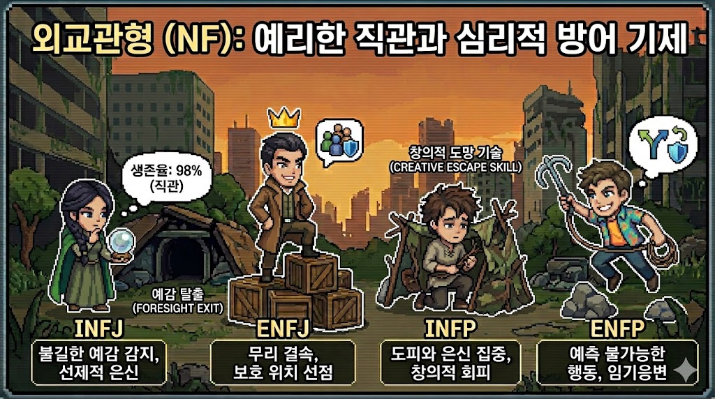 외교관형 (NF): 예리한 직관과 심리적 방어 기제